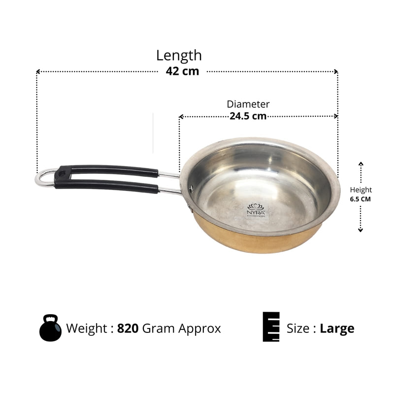 Heavy-Duty Brass Fry Pan (Kalai Coated) – Frying Pan
