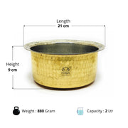 Traditional Brass Bhagona (Kalai Coated) – Kitchen Utensil