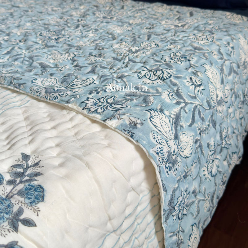 aenak-blue-phool-boota-handblock-printed-reversible-mulmul-cotton-quilt