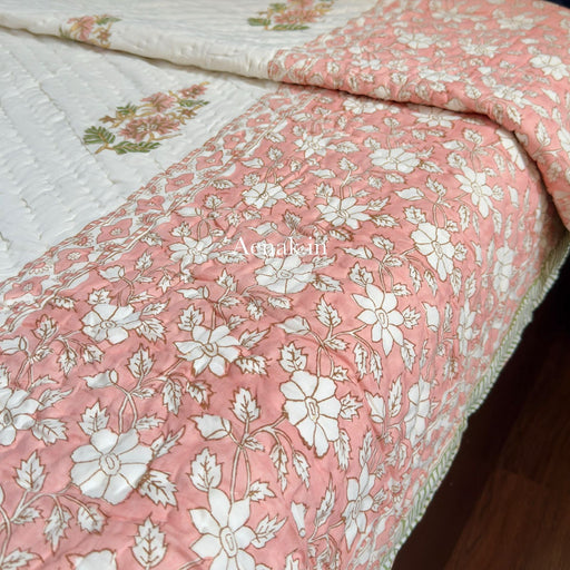 aenak-peach-dahlia-handblock-printed-reversible-mulmul-cotton-quilt