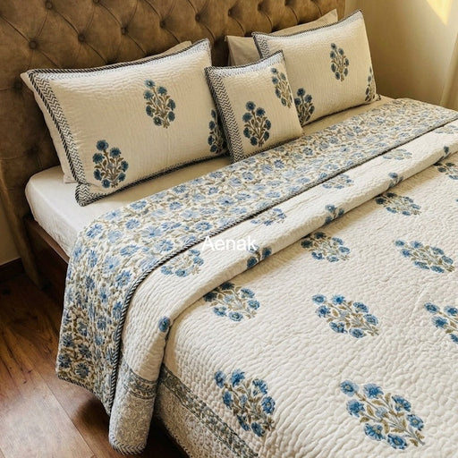 aenak-royal-indigo-buta-handblock-printed-reversible-quilted-cotton-bedcover-set-105x108