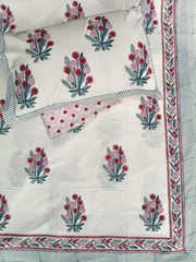aenak-gardenia-red-handblock-printed-premium-cotton-fitted-bedsheet-set