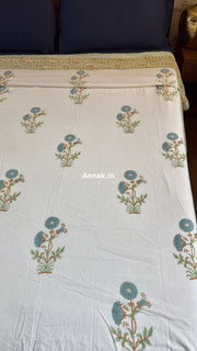 aenak-blue-marigold-handblock-bedsheet-dohar-combo-set