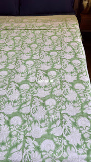 aenak-green-garden-handblock-bedsheet-dohar-combo-set