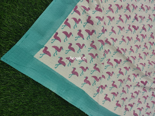 aenak-tiny-pink-flamingo-handblock-printed-waffle-cotton-bathing-towel