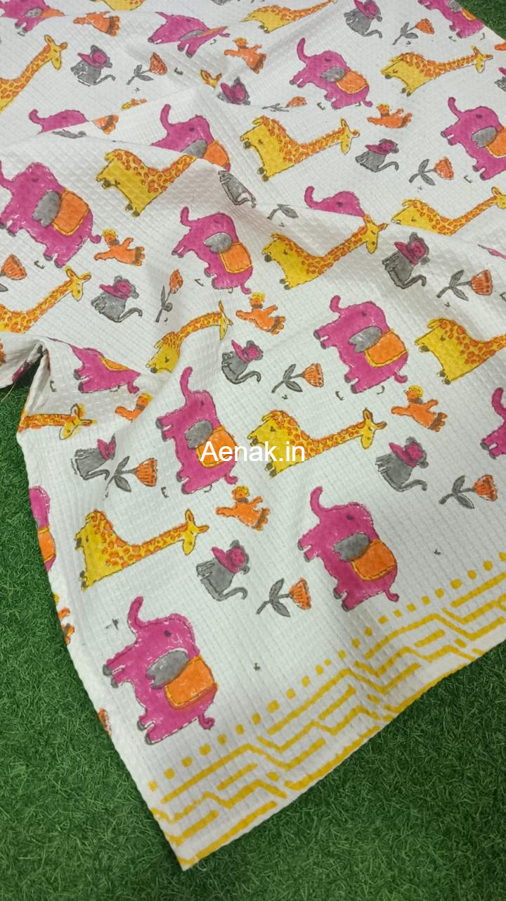 aenak-elephant-giraffe-rocket-handblock-printed-waffle-cotton-bathing-towel