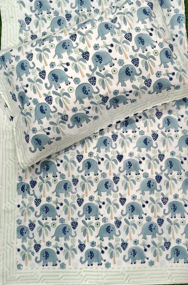 aenak-blue-elephant-handblock-premium-cotton-kids-bedsheet