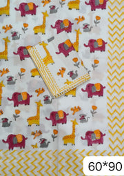 aenak-orange-giraffe-handblock-premium-cotton-bedsheet-set