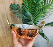 Copper Serving Kadhai/Wok Insulated with Stainless Steel – Cooking Kadai