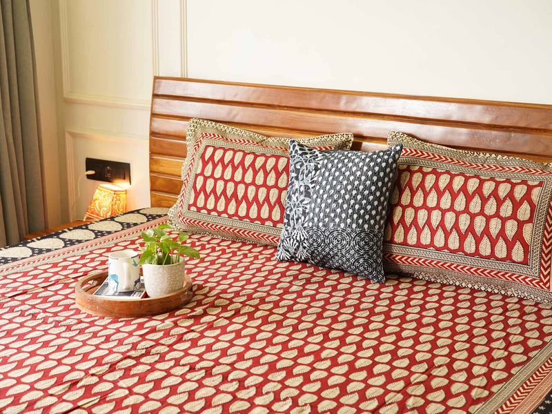 local-kala-kalamkari-red-leaf-flat-i-fitted-bedsheet-90x108-inches