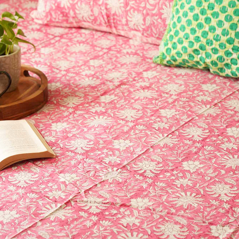 local-kala-gulabi-handblock-bedsheet-108x108-inches