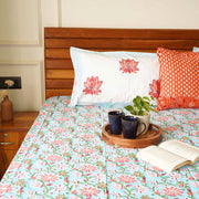local-kala-ambar-handblock-percale-bedsheet-108x108-inches