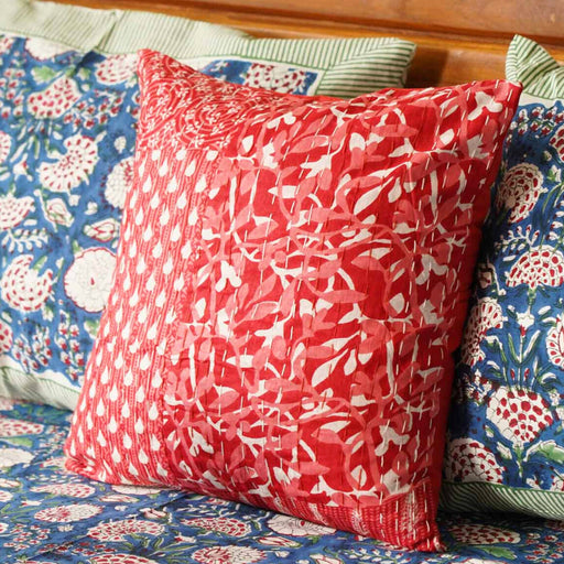 local-kala-laal-kantha-cushion-cover