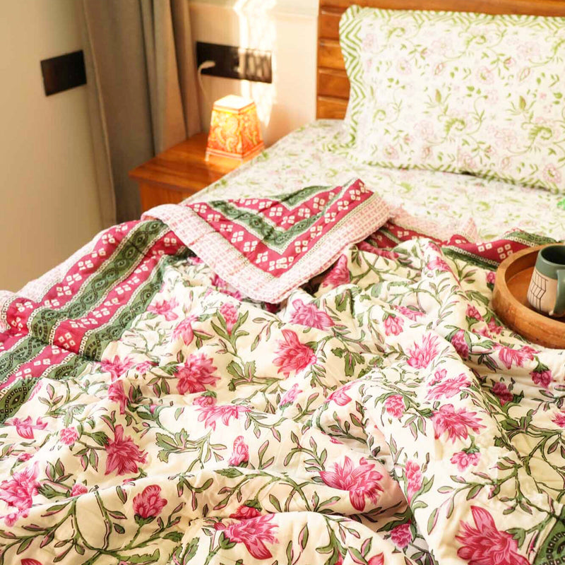 local-kala-baagh-green-single-bed-razai-comforter