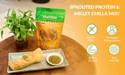 Natible Sprouted Protein and Sprouted Millet Chilla Mix Variety Pack- Achari Flavor – Savory Indian Pancake Mix (7.05 oz)