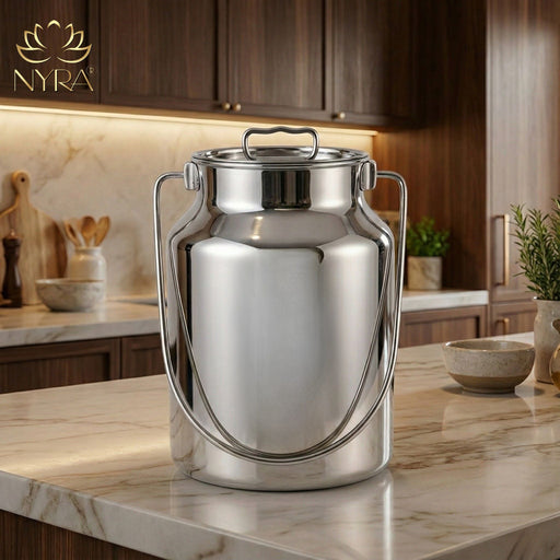 Premium Stainless Steel Milk & Oil Container with Lid  – Storage Container