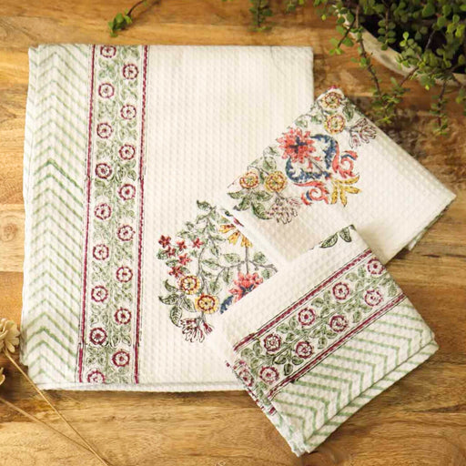 local-kala-handblock-printed-waffle-towel-set-of-3-guldasta