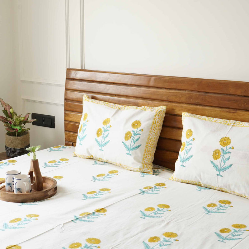 local-kala-genda-hand-block-bedsheet-108x108-inches