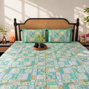 local-kala-abstract-green-flat-i-fitted-bedsheet-90x108-inches