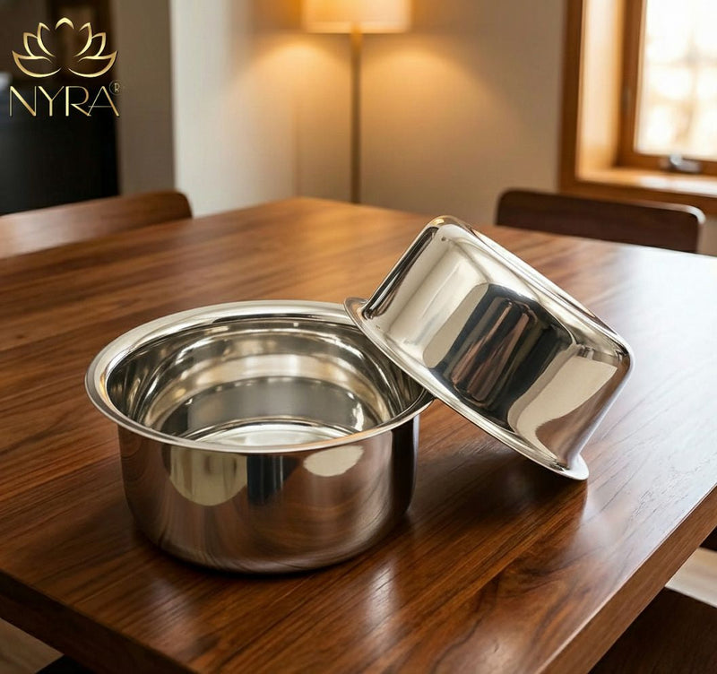 Induction Compatible Stainless Steel Tope Set (2 Pcs) – Kitchen Utensil