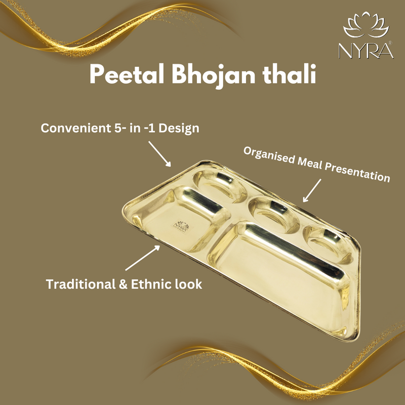 Traditional Brass Bhojan Thali – Kitchen Utensil