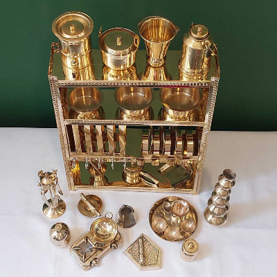 Brass Miniature Kitchen Set – Gift Set