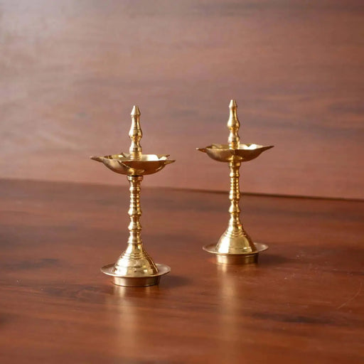 Brass Decor Pooja Lamp - Extra Small Set Of 2 – Gift Set
