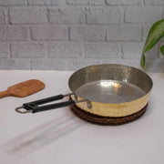 Brass Fry Pan with Heat Resistant long handle – Cooking Pan