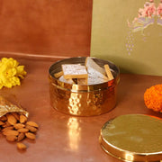 Brass Storage Dabba Hammered Container – Utensil