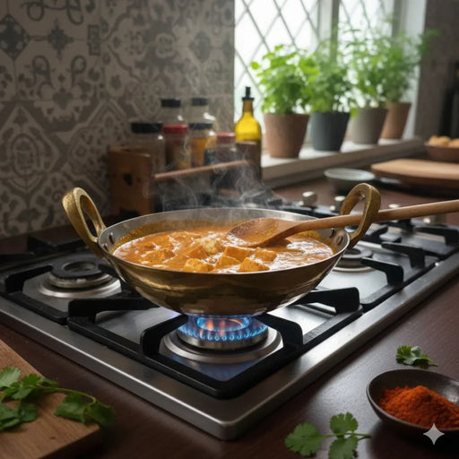 Brass Kadai without lid - Small – Brass Cooking Wok