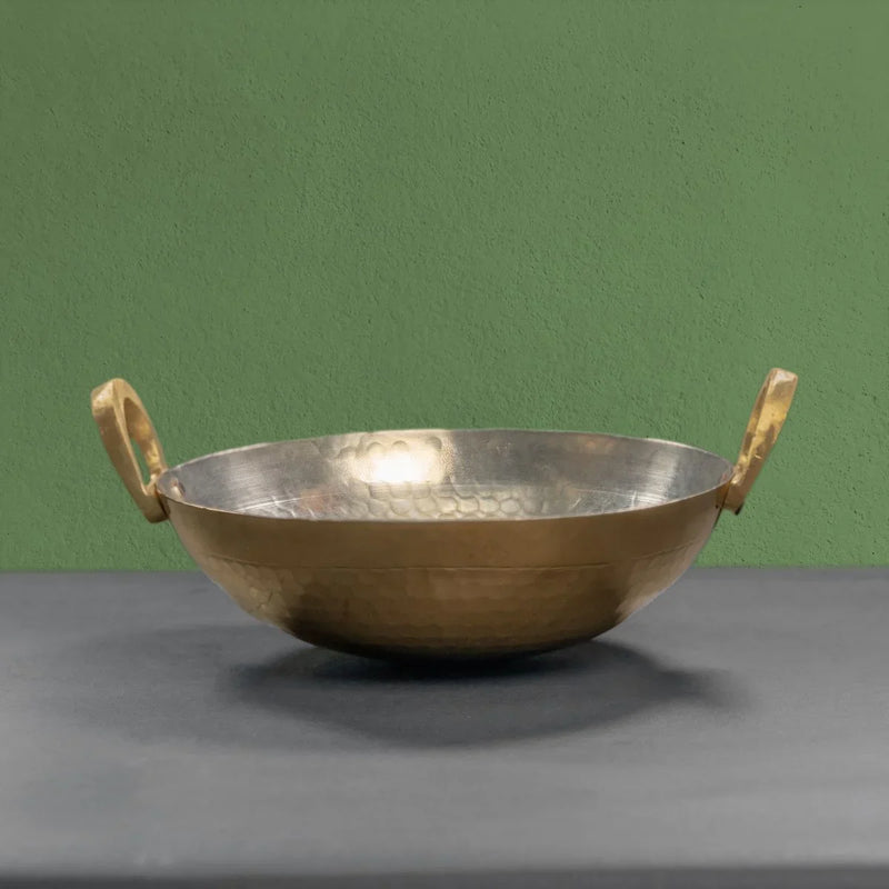 Brass Kadai without lid - Small – Brass Cooking Wok