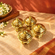 zishta-brass-kamal-sindhoor-dibbi-set-of-4