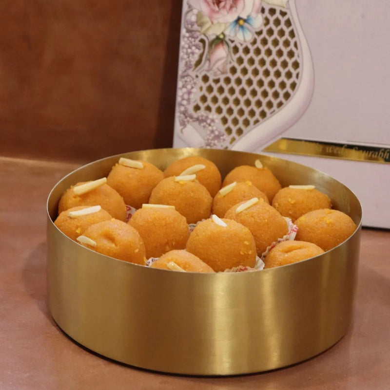 Brass Roti Chapati Box Mandala Art design with Tong – Utensil