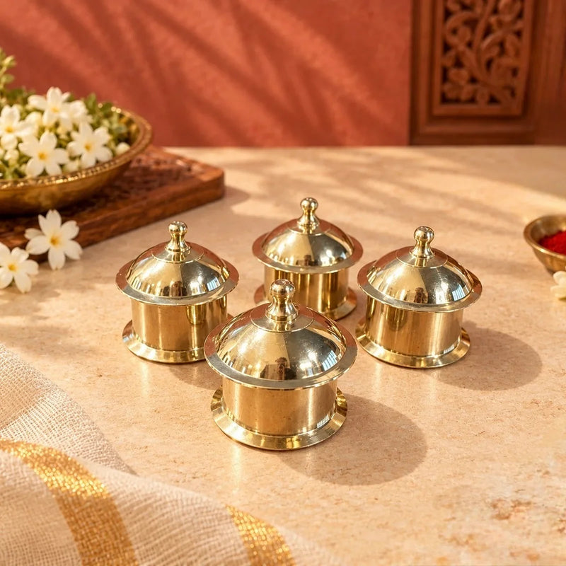 zishta-brass-minar-kumkum-dibbi-set-of-4
