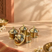 zishta-brass-minar-kumkum-dibbi-set-of-4
