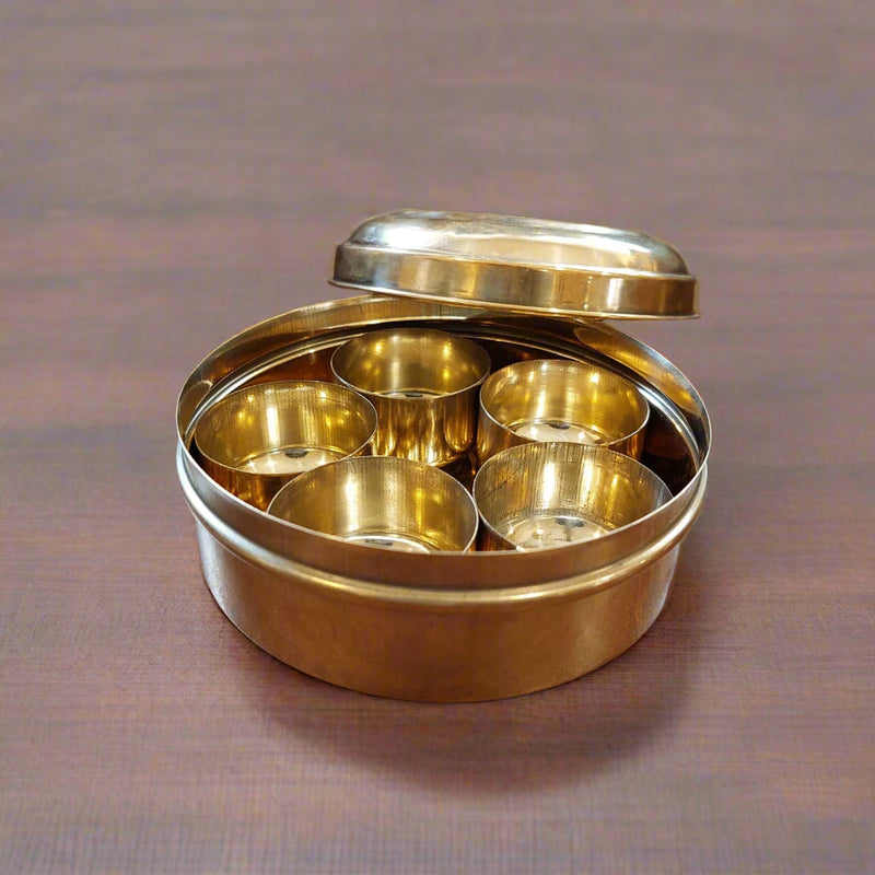 Brass Mini Pooja Box – Ritual Storage