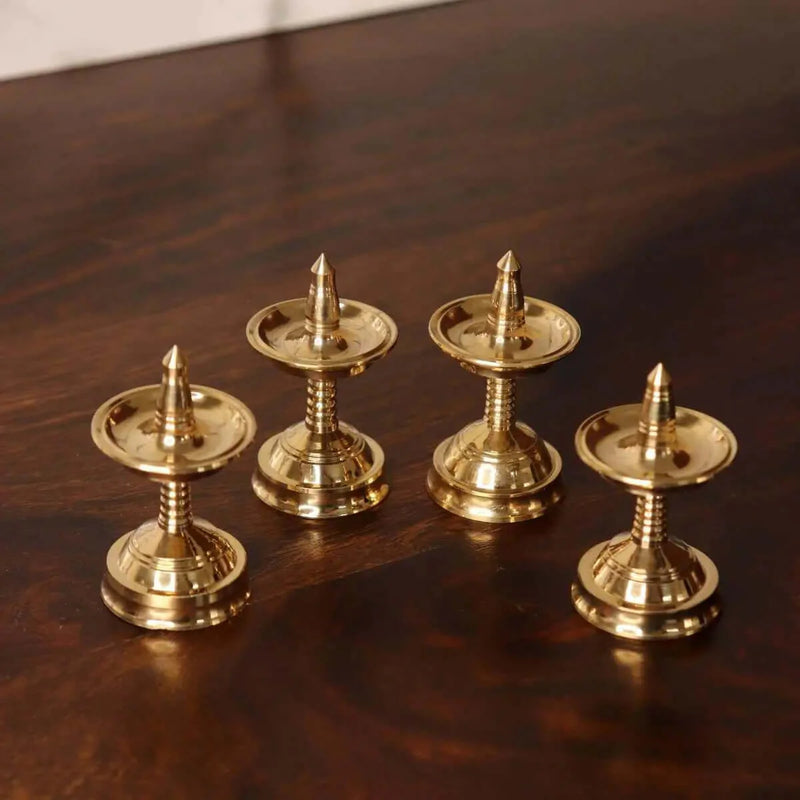 Brass Mini Decor Kerala Deepam Set Of 4 – Oil Lamp