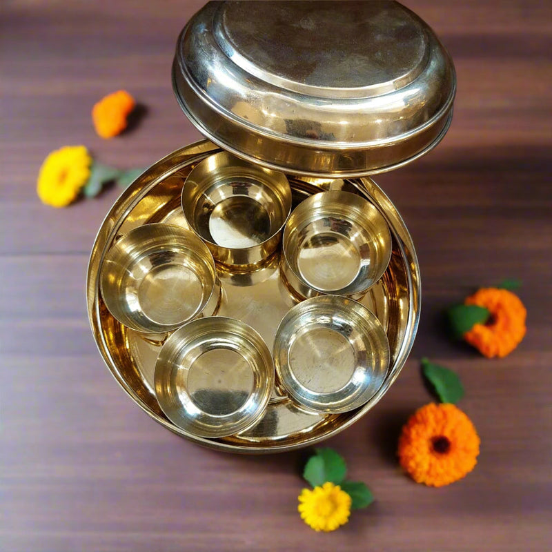 Brass Mini Pooja Box – Ritual Storage