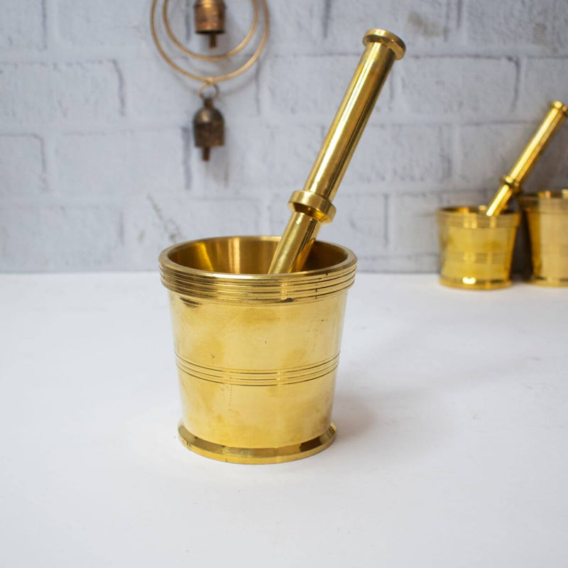 Brass Mortar & Pestle – Kitchen Utensil