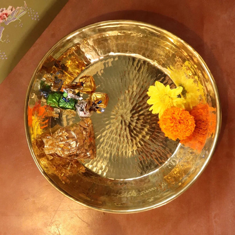 Brass Paraat Large Without Tin Coating (From Jandialaguru) – Brass Dough Plate