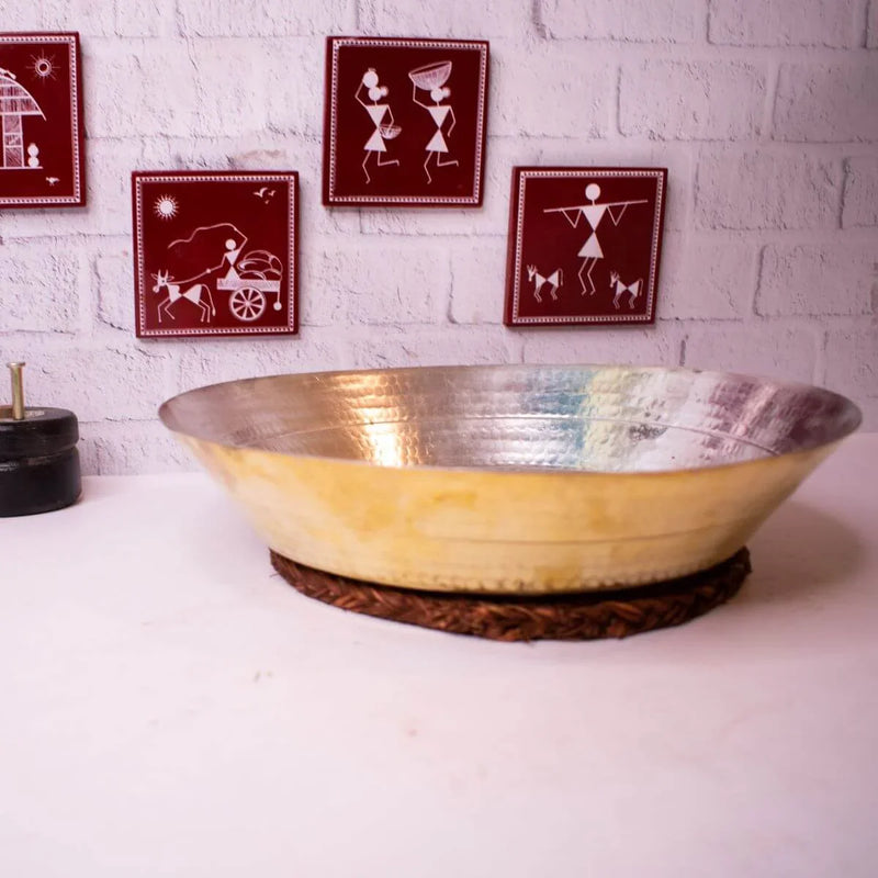 Brass Paraat with Tin Coating – Brass Dough Plate