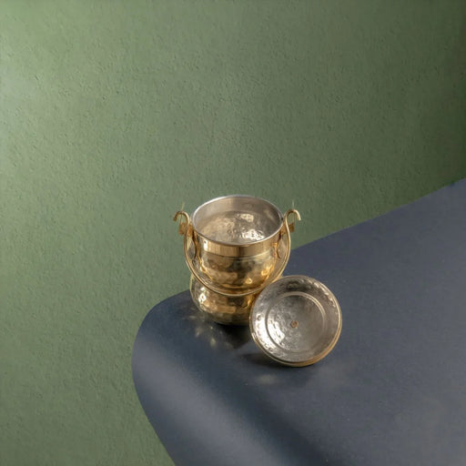 Brass Pot Shaped Storage Ghee Thooku – Brass Ghee Container