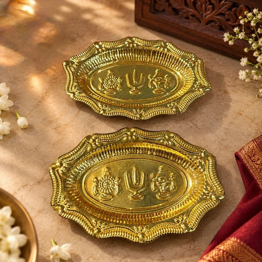 zishta-brass-shanku-chakra-plate-small-set-of-2