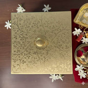 Brass Square Box with 4 Cups - Gift Set – Brass Spice Storage Box