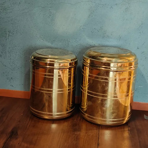Brass Storage Containers: 4-5 kgs Capacity – Brass Storage Container
