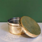 Brass Storage Dabba Hammered Container – Utensil