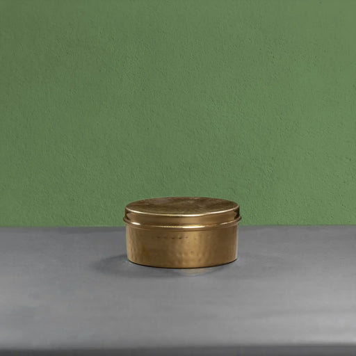 Brass Storage Dabba Hammered Container – Utensil
