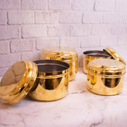 Brass Storage Tiffin Box Containers (With tin Coating) – Brass Tiffin Container