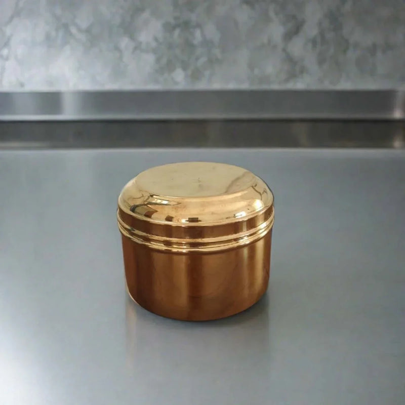 Brass Storage Tiffin Box Containers (With tin Coating) – Brass Tiffin Container