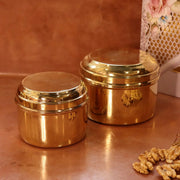 Brass Storage Tiffin Box Containers (With tin Coating) – Brass Tiffin Container